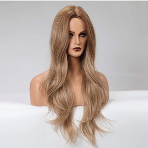 Long Wavy Ombre Ash Blonde Wig